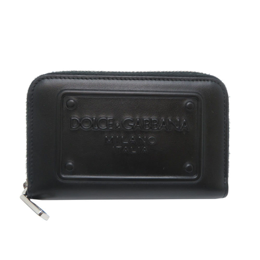 Dolce & Gabbana Round Zipper Business Card Holder/Card Case for Women and Men...